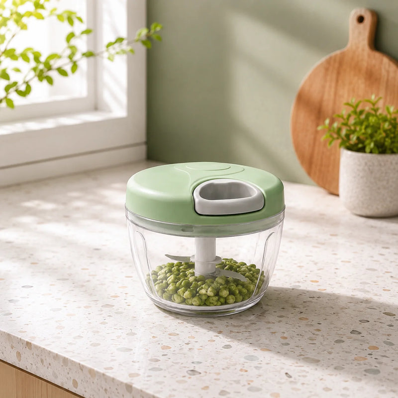 Manual Food Chopper –  Hand‑Pull Vegetable & Fruit Dicer