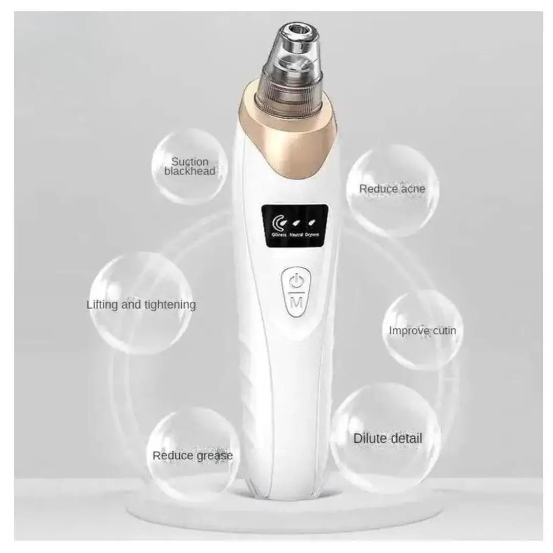 Rechargeable Vacuum Pore Cleaner, 5 In 1 Blackheads Removing Device Electric Derma Suction Machines