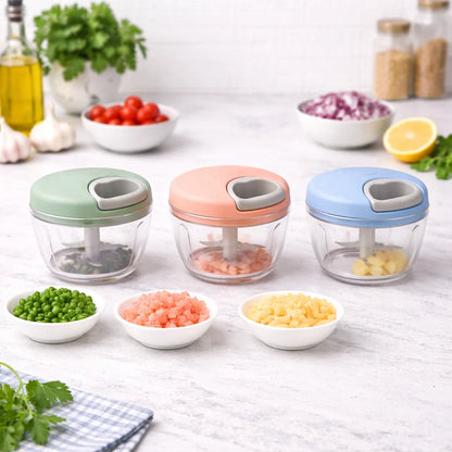 Manual Food Chopper –  Hand‑Pull Vegetable & Fruit Dicer