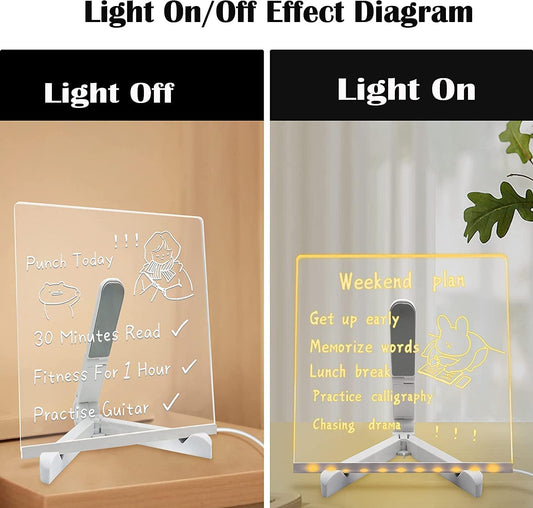 Acrylic LED Board With Stand & Colours 20x20cm