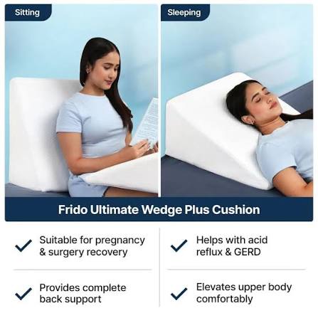 Ultimate Wedge Plus Cushion Pillow Foam for Back & Leg Support