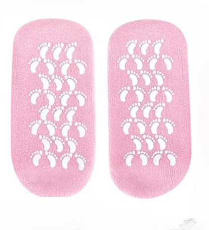 1 Pair Reusable Silicone Spa Gel Socks For Dry Feet And Cracked Heel Treatment – Moisturizing Hydrating Softening And Skin Smoothing Overnight Foot Care